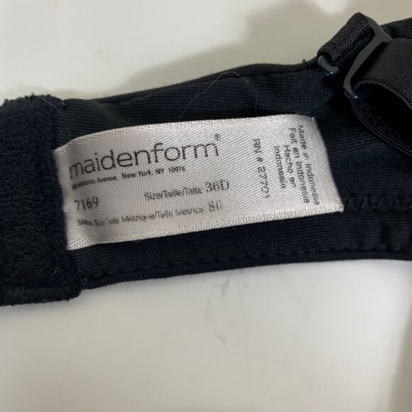 Maidenform Black Full Coverage Underwire Dream T-shirt Bra - Size 36D - Picture 5 of 7